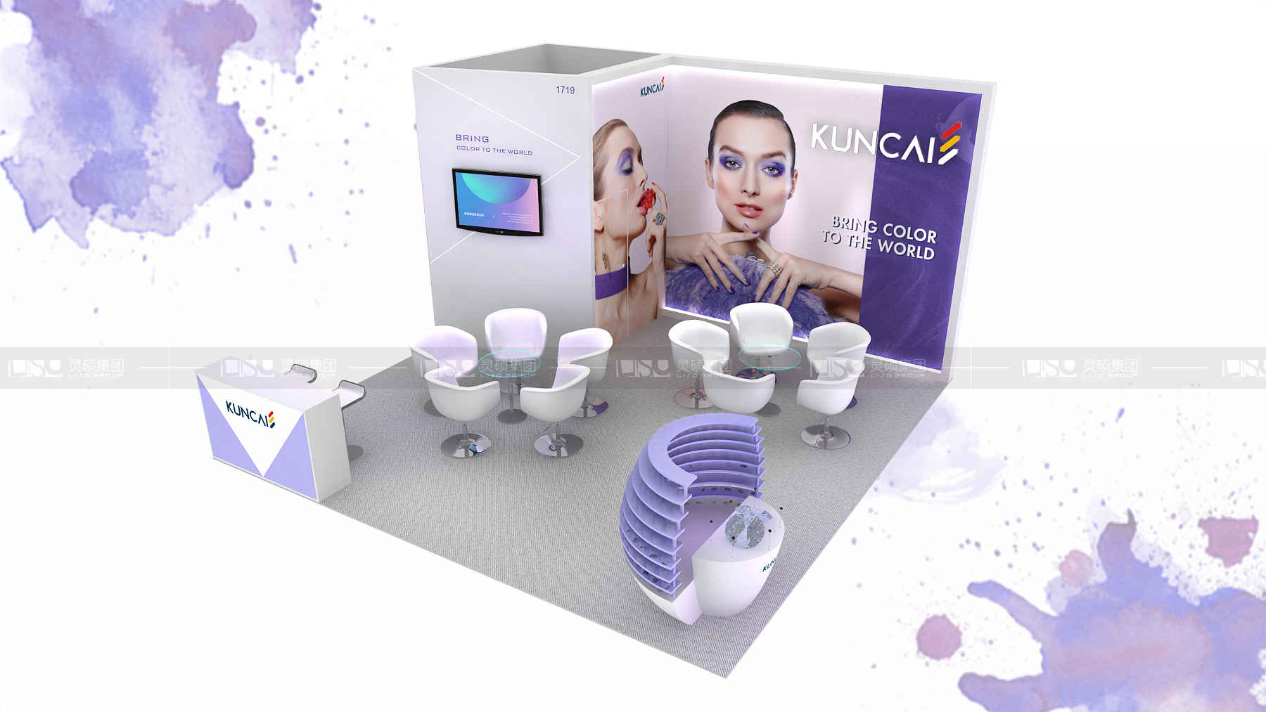 國(guó)外展臺(tái)設(shè)計(jì)搭建-坤彩材料