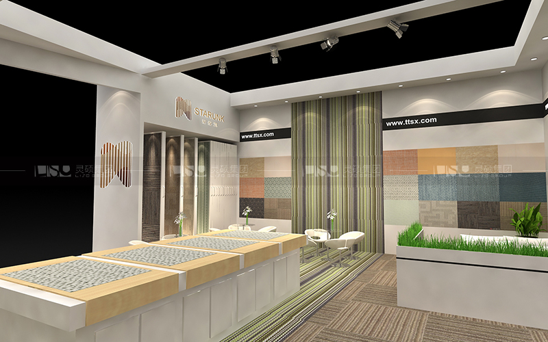 三星紡織-地材展臺設(shè)計搭建案例