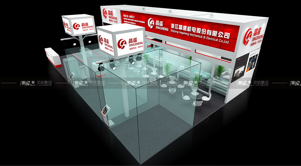 晶盛-慕里黑電子展臺設(shè)計(jì)