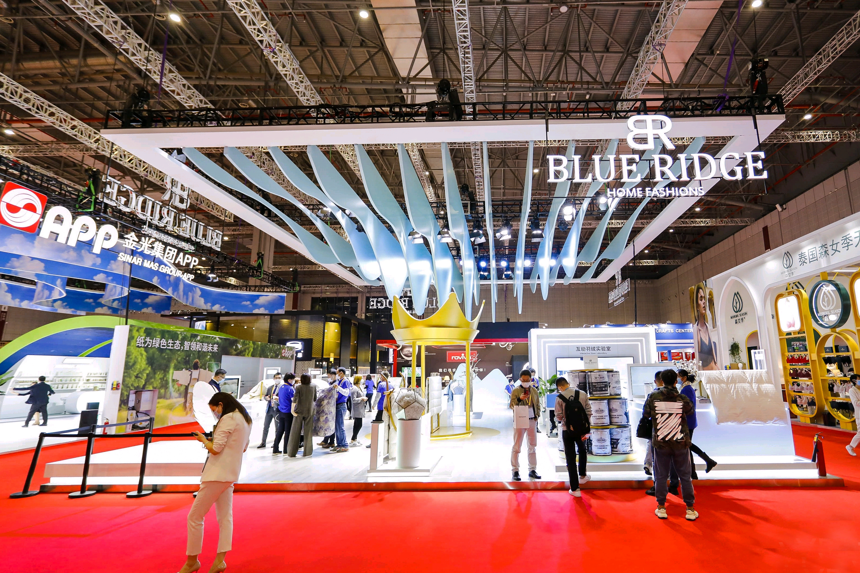 藍(lán)嶺家紡-上海展會展會展臺設(shè)計搭建案例