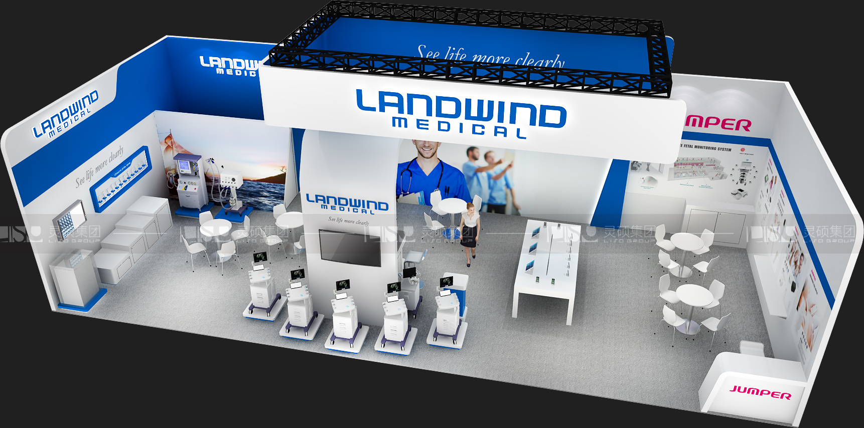 國外展臺設(shè)計搭建-藍(lán)韻醫(yī)療
