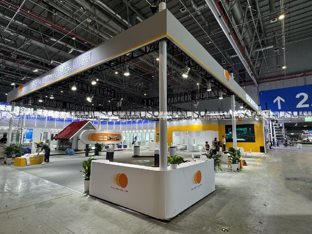 展會(huì)的展臺(tái)設(shè)計(jì)——簡(jiǎn)約大氣的背景墻