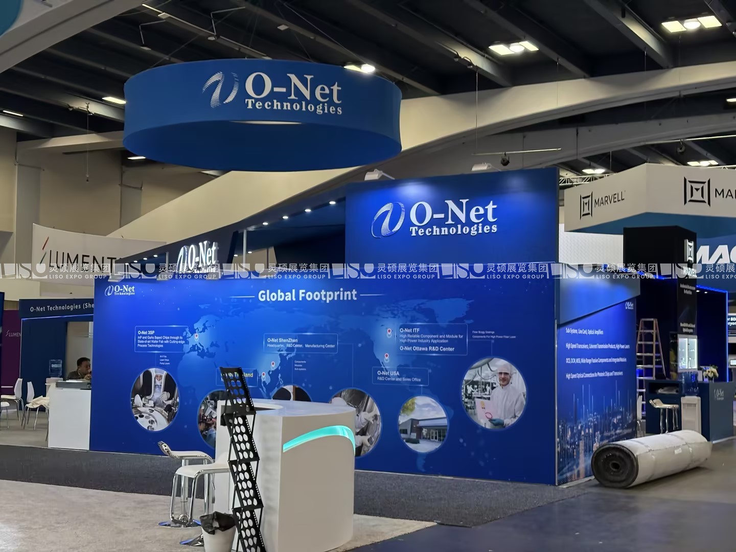 美國展臺設(shè)計(jì)搭建（光纖通訊展）